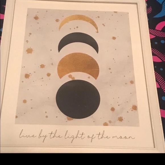 New "Live by the light of the moon" White Framed Wall Art - Picture 5 of 10